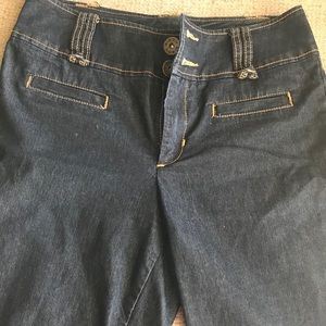 Wide Leg Dark Blue Jeans